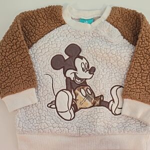 Disney Kids' Cream and Brown Mickey Mouse Sweatshirt
